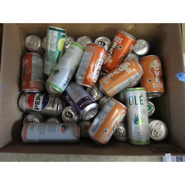 20+ Dented Cans of Assorted Beverages 