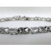 Image 2 : 6.84 CTW White Topaz & Diamond Tennis Bracelet 