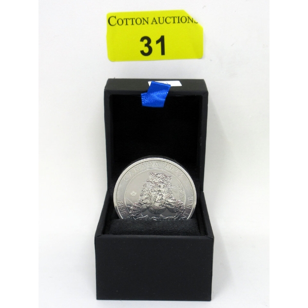 2 Oz .9999 Silver 2023 Sabretooth Tiger Coin 