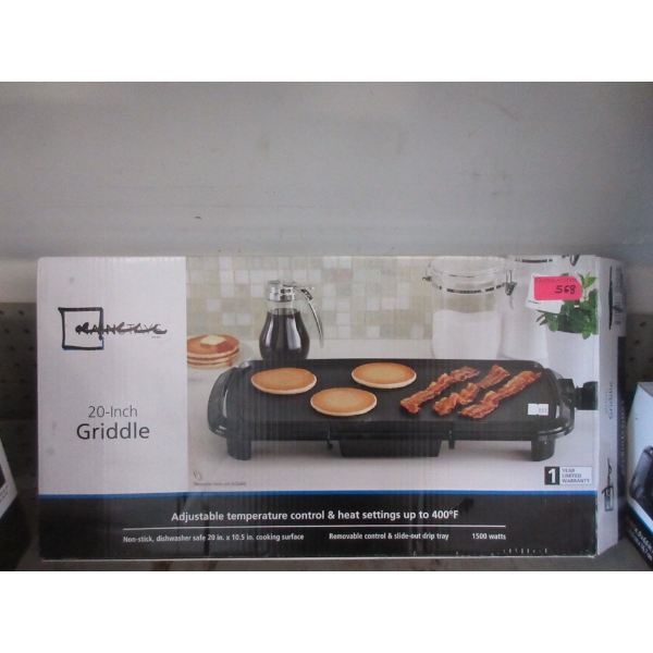 Mainstays 20  Non-Stick Electric Griddle in Box