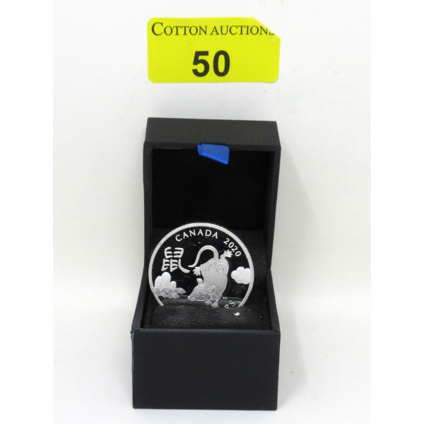1 Oz .9999 Silver 2019 Year Of Rat Coin 
