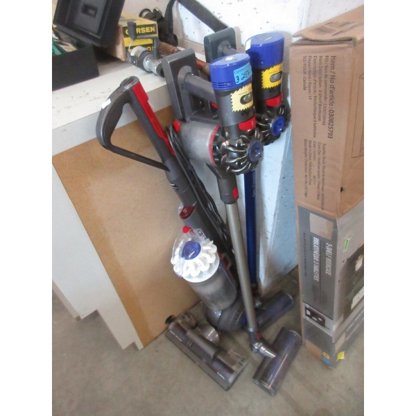 2 Dyson Stick Vacs & 1 Roller Ball Vac