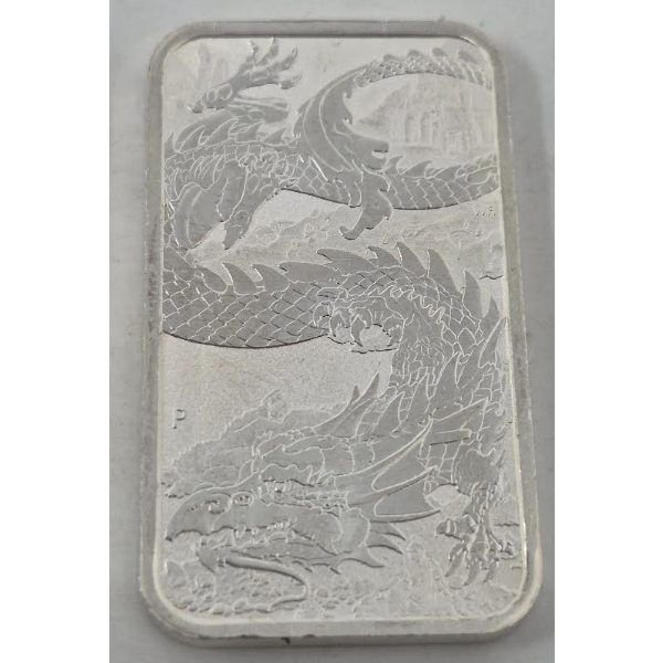 1 Oz .9999 Silver 2023 Year Of The Dragon Bar 