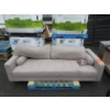 Image 1 : 86" Beige Fabric Upholstered Loveseat