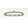 Image 1 : 6.84 CTW White Topaz & Diamond Tennis Bracelet