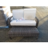 Image 1 : 58" Patio Loveseat and Angled Foot Stool