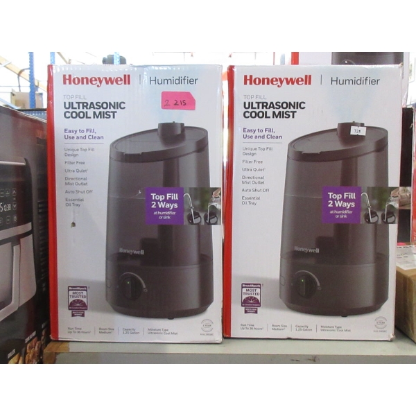 2 Honeywell Ultrasonic Cool Mist Humidifiers