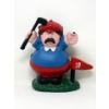 Image 1 : Cast Iron "Golfer on the 18th Hole" Door Stop - 7" Tall