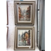 Image 1 : 2 Framed Vintage Street Scene Giclée Prints - 13" x 15"