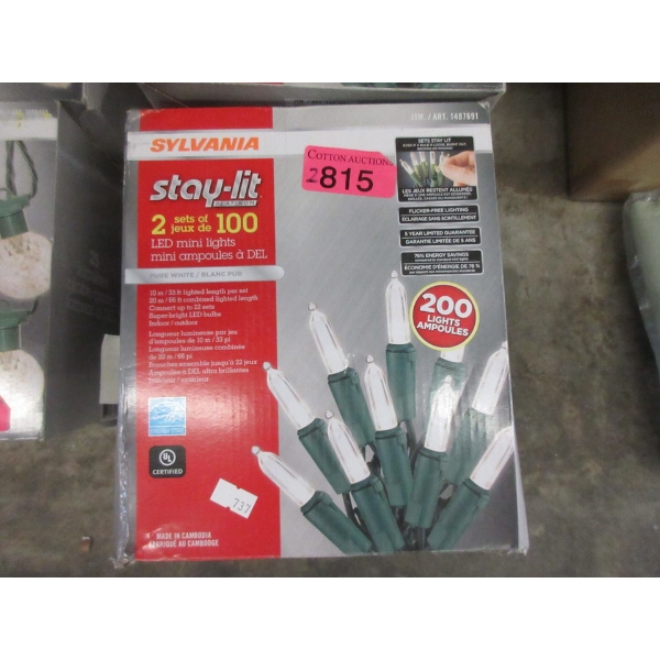 2 Sets of Sylvania Clear LED Mini Light Strings