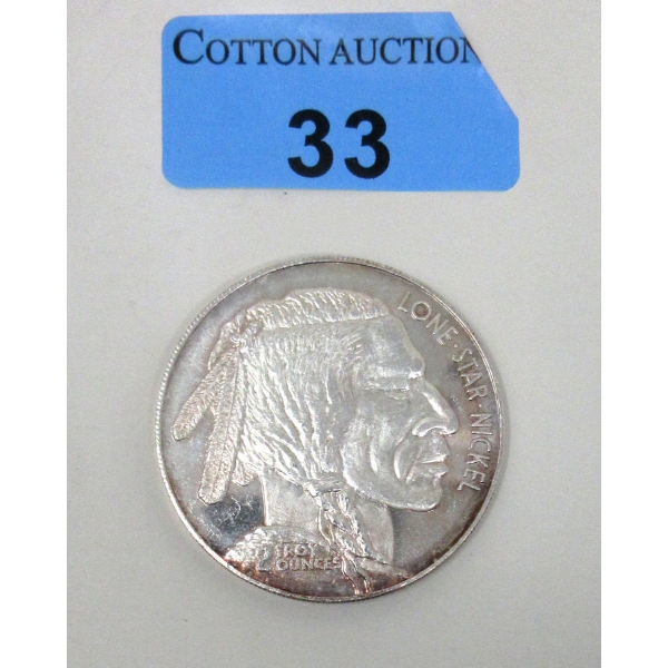 2 Oz .999 Silver Lone Star Dallas Specialty Mint Round 