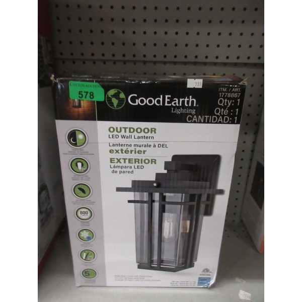 Good Earth Outdoor LED Wall Lantern in Box