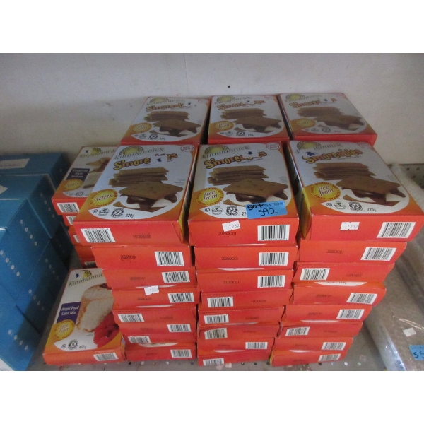 56 Boxes of Kinnikinnick Cake Mix & S'moreables