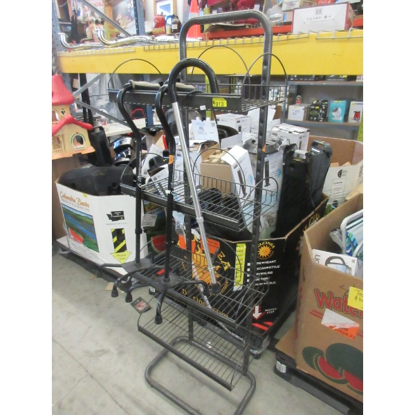 Metal Retail Shelf and 3 Walking Canes