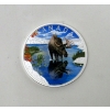 Image 2 : 1 Oz+ .9999 Silver 2024 Wildlife Reflections: Moose Colourized Coin 