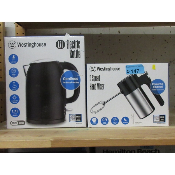 Hamilton Beach Hand Mixer and Electric Kettle