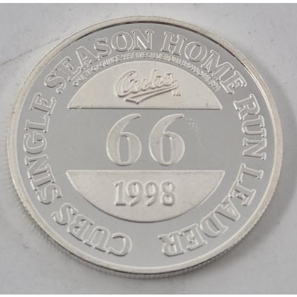 Vintage 1 Oz .999 Silver Sammy Sosa Round