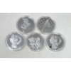 Image 2 : 5 x Silver Clad NUDE Girl Art Round 