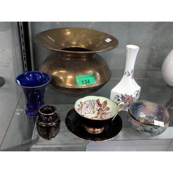 Brass Spittoon, Vintage Vases and More