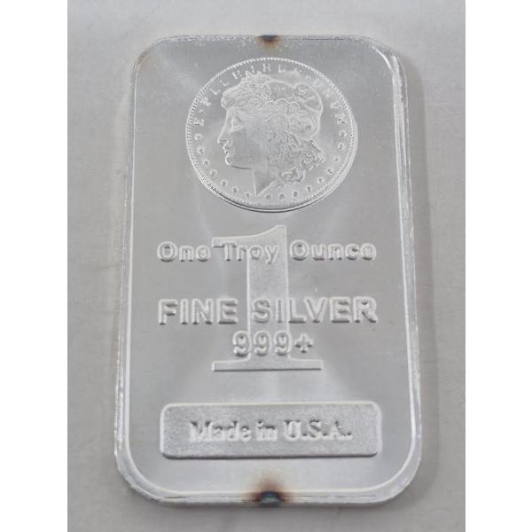 1 Oz .999+ Silver Morgan Head Bar