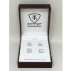 Image 2 : BNIB Mans Sterling Silver Cubic Zirconia Stud Earrings 