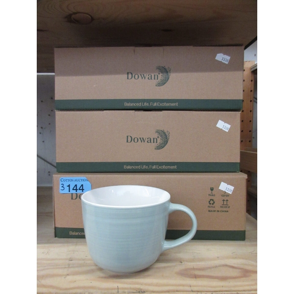 3 New Sets of 2 Dowan Ceramic 17 Oz Latte Mugs