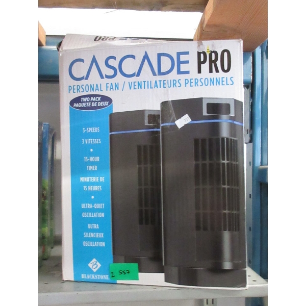 2 Sets of 2 Cascade Pro Personal Fans