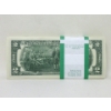 Image 2 : 100 x $2 USD Uncirculated Federal Reserve Bundle with Strap 