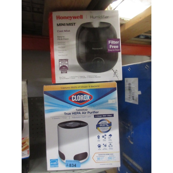 Clorox Tabletop and Honeywell Mini Mist Humidifier