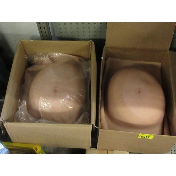 2 New Silicone Pregnancy Bellies