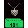 Image 1 : Half Carat Black & White Diamond Heart Pendant 