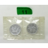 Image 1 : Uncut 2 x 1 Oz .9999 Silver 1999 Maple Leaf Coins 