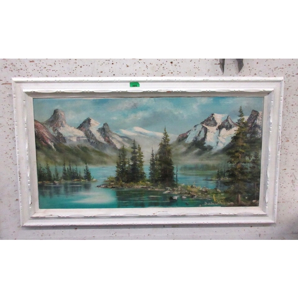 Large Oil on Canvas Landscape Painting