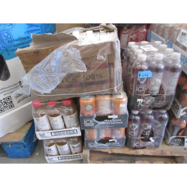 7 Assorted Cases of Sparkling and Fruit Beverages