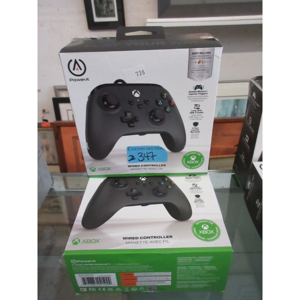 2 Black Power A Xbox Wired Controllers