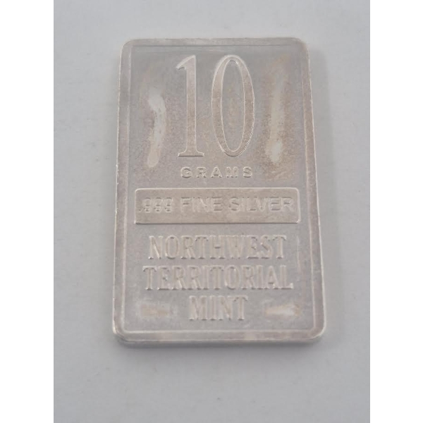 10 Gram .999 Silver Northwest Territorial Mint Bar