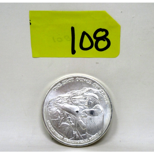 1 Oz .999 Silver Pan American Miner Round 