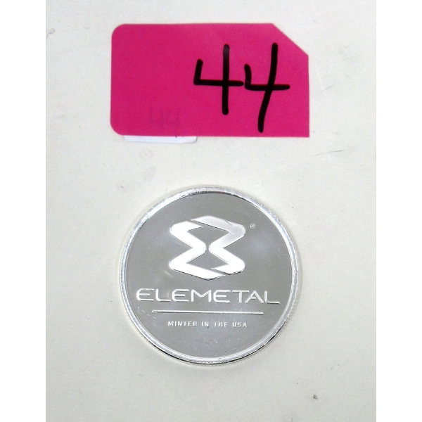 1 Oz .999 Silver Elemetal Round 