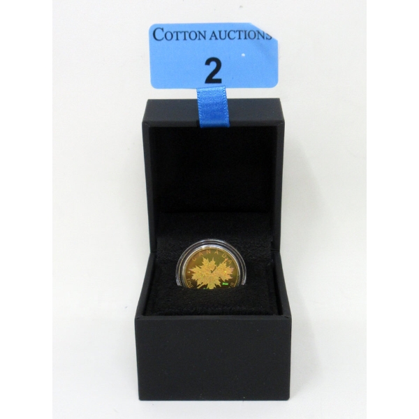 RARE 1/4 Oz .99999 Fine Gold 2020 Hologram Maple Leaf Coin 