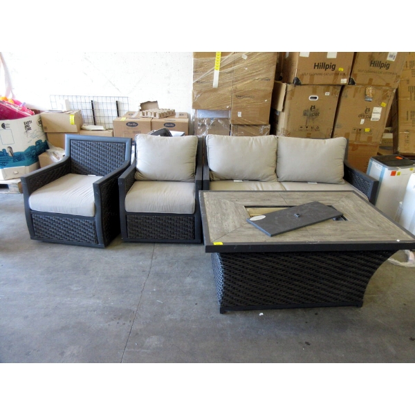 4 Piece Patio Furniture Set plus Fire Table