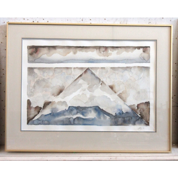 1981 Signed Ken Wallace Watercolour "Mountain"
