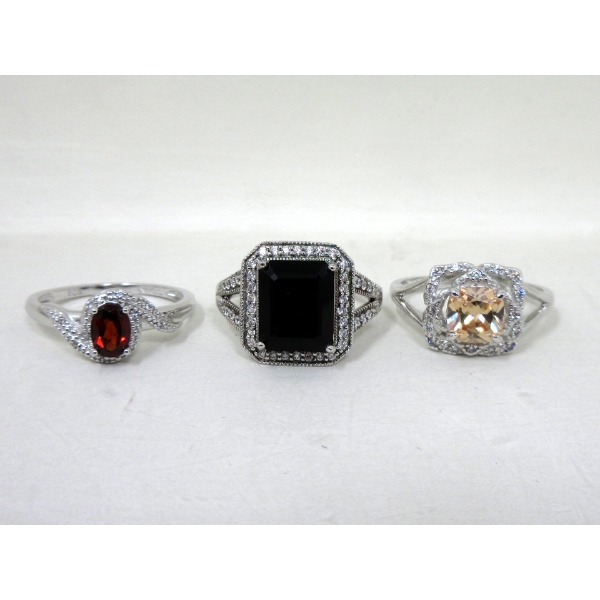 3 New Sterling Silver Rings by Avon - All Size 9