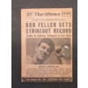Image 2 : Rare 1954 Topps Scoop #27 Bob Feller Card 