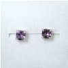 Image 1 : New Sterling Silver Amethyst Stud Earrings 