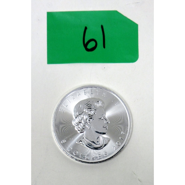 1 Oz .9999 Silver 2017 Maple Leaf Coin 
