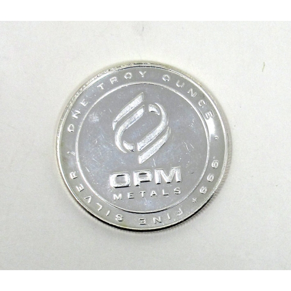 1 Oz .999+ Silver OPM Round 