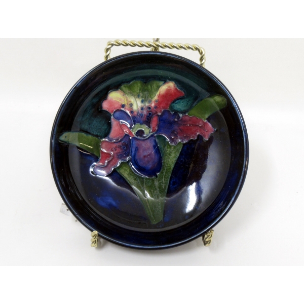 Vintage Blue Moorcroft Trinket Dish - Iris Design