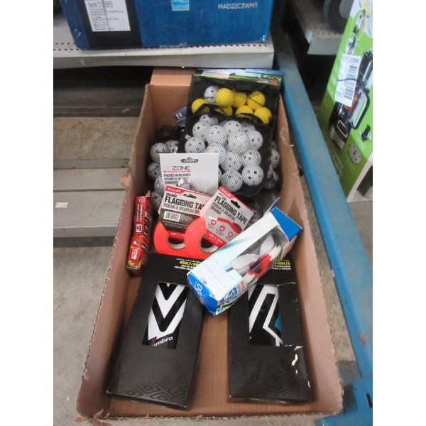 Box of Assorted Sports Goods