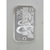 Image 2 : 1 Oz .999 Silver 2013 Year of the Snake Bar 