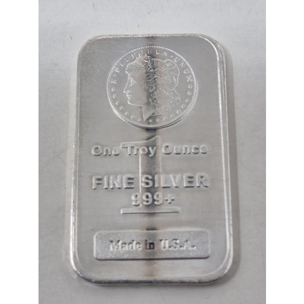 1 Oz .999+ Silver Morgan Head Bar 